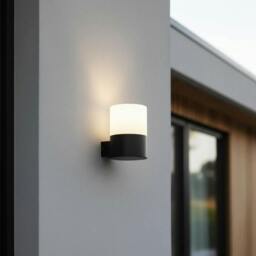 Rackhams 9 Watt LED Black Outside Wall Mount Light - thumbnail 1