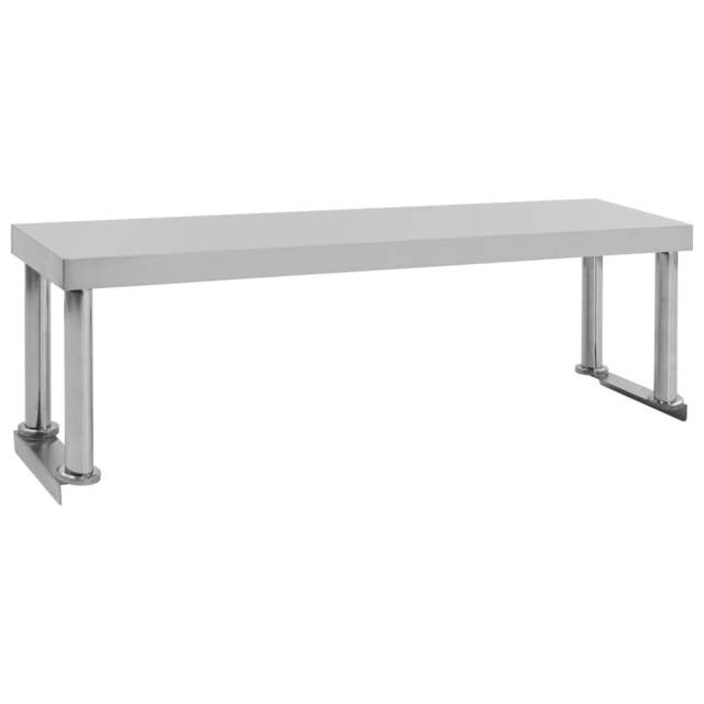 Rackhams Work Table Overshelf 120x30x35 cm Stainless Steel