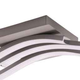 Rackhams Modern Triple Wavy Strip Flush LED Ceiling Light Fixture in Matte Grey Sand - thumbnail 4