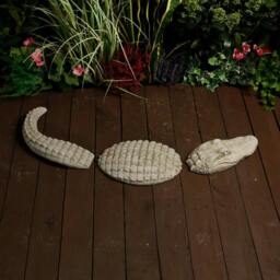 Rackhams Crocodile Stone Cast Garden Ornament - thumbnail 2