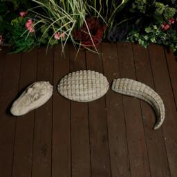 Rackhams Crocodile Stone Cast Garden Ornament