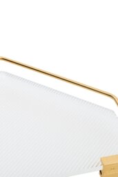 Rackhams Acrylic Bathroom Corner Shelf Adhesive Shower Organiser - Gold - thumbnail 5