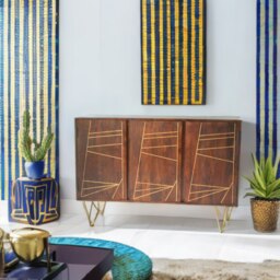 Rackhams Large Sideboard with 3 Doors Bishop Dark Mango - Wood - 1 - thumbnail 1