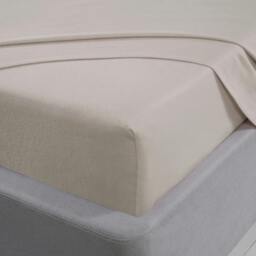Rackhams 100% Brushed Cotton Flannelette Fitted Sheet or Pillowcase Pair -  Cream - Super King (180cm x 200cm) + 25cm Deep - thumbnail 2