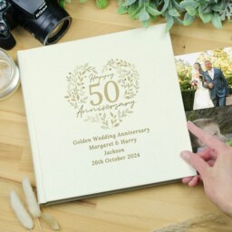 Rackhams Personalised 50th Golden Wedding Anniversary Photo Album - thumbnail 4