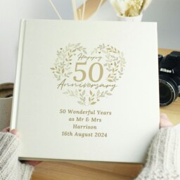 Rackhams Personalised 50th Golden Wedding Anniversary Photo Album - thumbnail 2