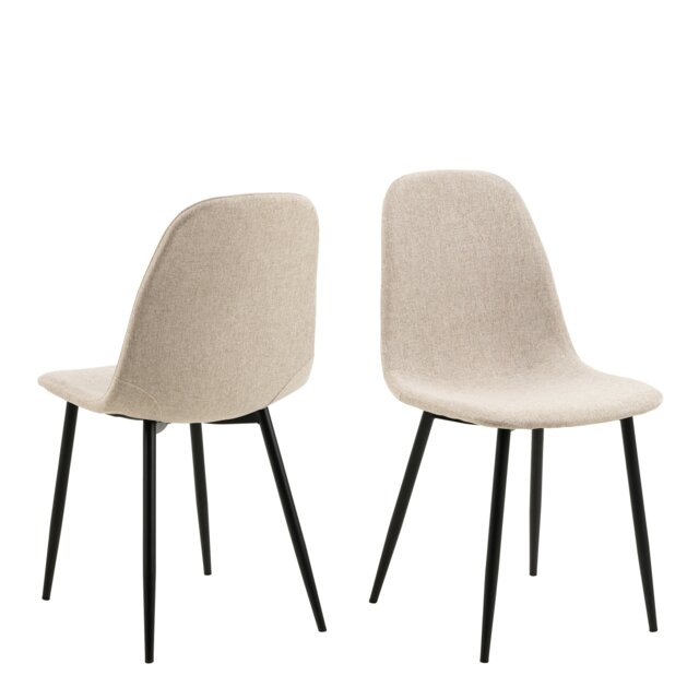 Rackhams Celia Dining Chair in Beige Set of 4 - 1 - image 1