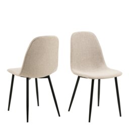 Rackhams Celia Dining Chair in Beige Set of 4 - 1 - thumbnail 1