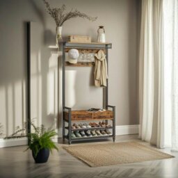 Rackhams Entryway Hall Tree with Shoe Bench and Storage - thumbnail 3
