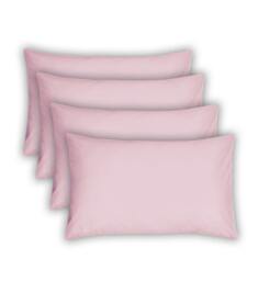 Rackhams Polycotton Housewife Pillowcases 4 Pack - Soft Pink - Pillowcase (48cm x 74cm)