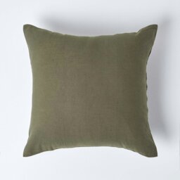 Rackhams French Flax Linen Pillowcase, European Size - Dark Grey - 80 x 80 cm - thumbnail 2
