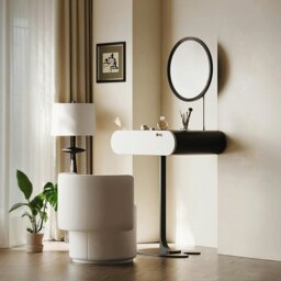 Rackhams Suzuki Small Dressing Table With Mirror, Slimline Dressing Table - 80cm - No Stool - thumbnail 2