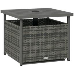 Rackhams Outdoor Rattan Coffee Table w/ Umbrella Hole Fit for Garden - thumbnail 2