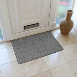 Rackhams Elegance Machine Washable Indoor Mat, 50x75cm, Grey - thumbnail 5