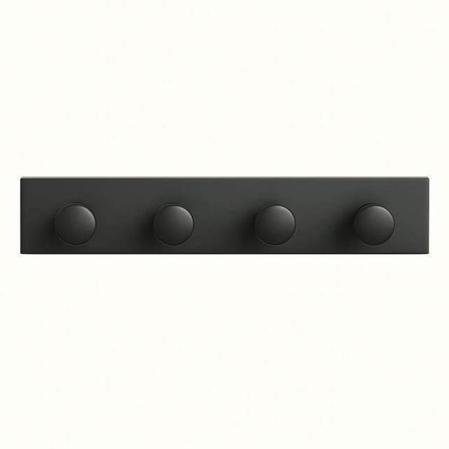 Rackhams Cabin Bed Coat Hooks - White & Grey - Midsleeper Peg Rail - Grey - image 1