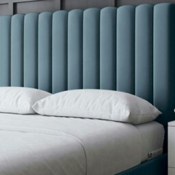 Rackhams Evangeline Ottoman Bed with Upholstered Headboard - Blue - Super King / 6ft - thumbnail 3
