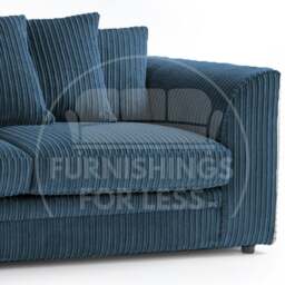 Rackhams Luxor Full Jumbo Cord 3 Seater and 2 x Armchairs - Scatter Back - Pink - thumbnail 3