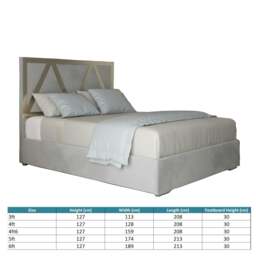 Rackhams Alison Upholstered Soft Velvet Metal Bed Frame - Grey - Grey - King - thumbnail 4