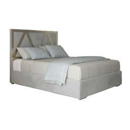 Rackhams Alison Upholstered Soft Velvet Metal Bed Frame - Grey - Grey - King - thumbnail 6