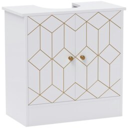 Rackhams Bathroom Under Sink Cabinet for Basin with or without Pedestal White - thumbnail 2