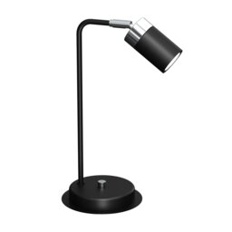 Rackhams Joker Hand Made Designer Table Lamp In Matt Black And Chrome - thumbnail 2