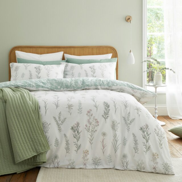 Rackhams Wild Flowers 200 Thread Count Cotton Reversible Duvet Cover Set - Double - image 1