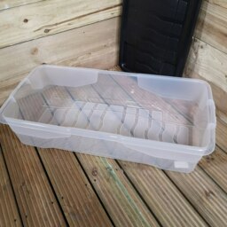 Rackhams 8 x 42L Clear Under Bed Storage Box with Black Lid, Stackable and Nestable Design Storage Solution - thumbnail 5