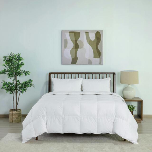 Rackhams Naturals Duck Feather & Down Summer Duvet - 4.5 Tog - Single - White - Cotton - image 1
