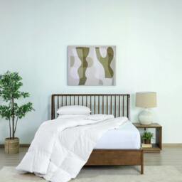 Rackhams Naturals Duck Feather & Down Summer Duvet - 4.5 Tog - Single - White - Cotton - thumbnail 4