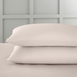 Rackhams 400 Thread Count Cotton Sateen Standard Pillowcase Pair - Pink - 50x75cm (x2) - thumbnail 1