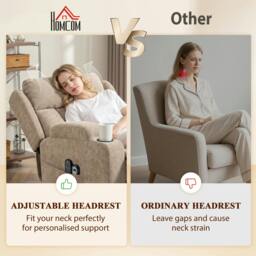 Rackhams Power Recliner Chair w/ Massage and Heat, Electric Lift Chair - Grey - thumbnail 6