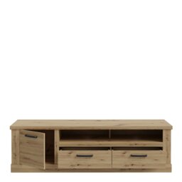 Rackhams Corona 2 Drawer 1 Door TV Unit in Artisan Oak - 1 - thumbnail 4