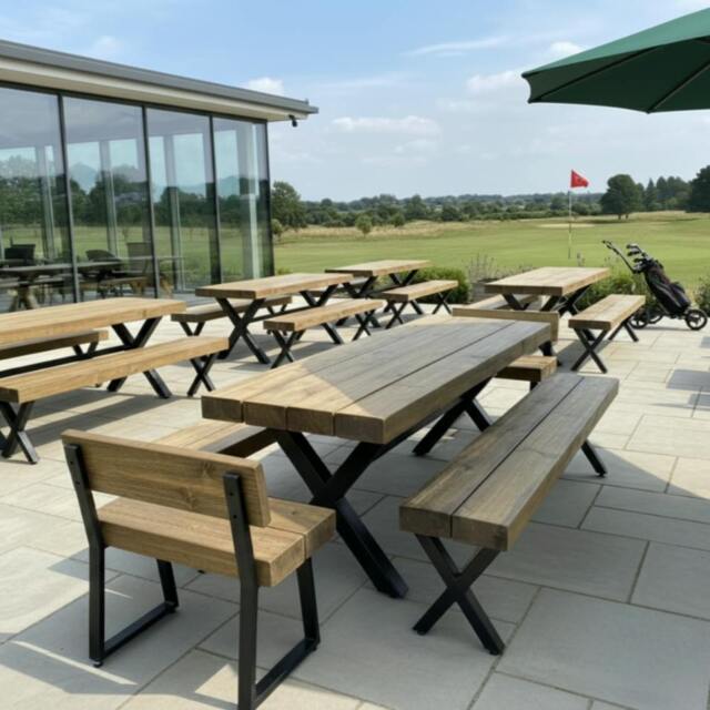 Rackhams Commercial Outdoor Sleeper Table (Table only) - 120x80cm - image 1