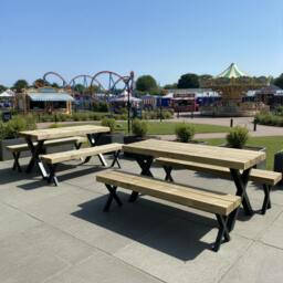 Rackhams Commercial Outdoor Sleeper Table (Table only) - 120x80cm - thumbnail 2