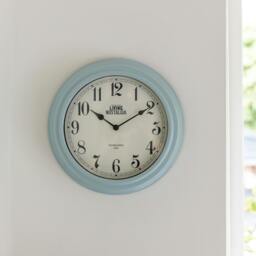 Rackhams Living Nostalgia Vintage Blue Wall Clock - Blue - Plastic - Clock - thumbnail 3