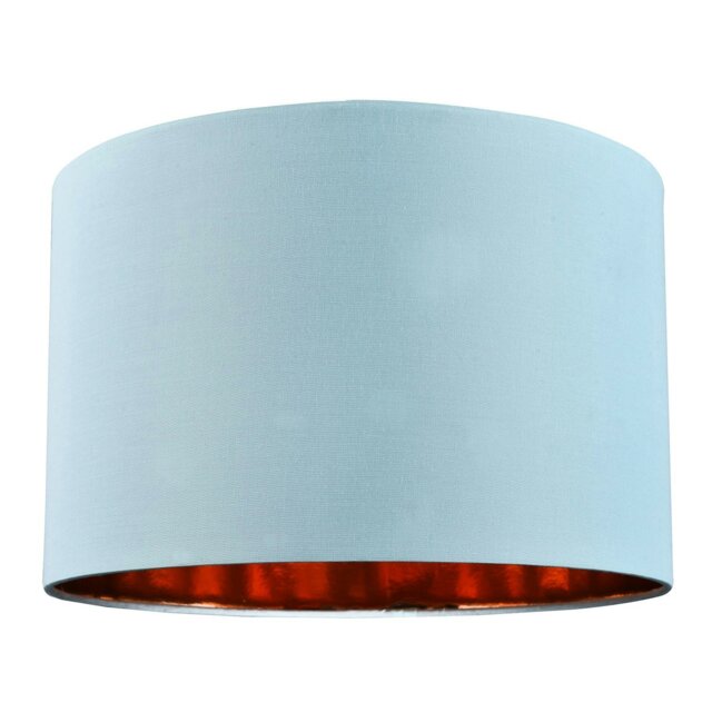 "Rackhams Modern Chic Duck Egg Cotton 12"" Table/Pendant Lamp Shade with Shiny Copper Inner" - image 1