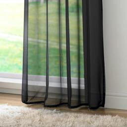 Rackhams Voile Tab Top Curtain Pair with Crystal Tie Backs Sheer Window Panels - Purple - 150cm width x 137cm drop - thumbnail 3