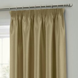 Rackhams Faux Silk Pencil Pleat Curtains - 117cm x 137cm - Silver - thumbnail 3