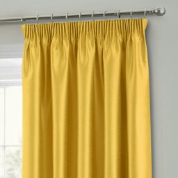 Rackhams Faux Silk Pencil Pleat Curtains - 117cm x 137cm - Silver - thumbnail 2