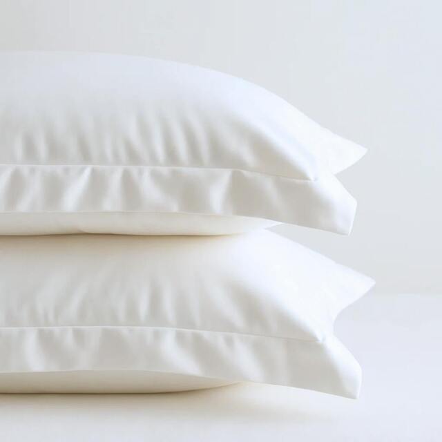 Rackhams Soft & Silky Pillowcase Pair in White (Organic Cotton) - Regular - 'Oxford' Sham - image 1