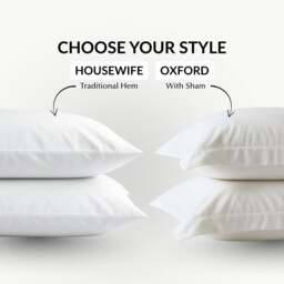 Rackhams Soft & Silky Pillowcase Pair in White (Organic Cotton) - Regular - 'Oxford' Sham - thumbnail 5