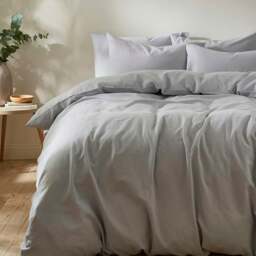 Rackhams Touch of Linen Duvet Cover Set (includes 2 pillowcases 1 for Single) - Double - Sky Blue - thumbnail 5