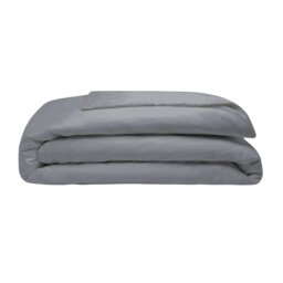 Rackhams 200 Thread Count Egyptian Blend Duvet Cover - Slate - Single - Slate - 100% Cotton - thumbnail 2
