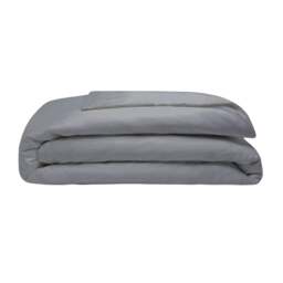 Rackhams 200 Thread Count Egyptian Blend Duvet Cover - Slate - Single - Slate - 100% Cotton - thumbnail 4