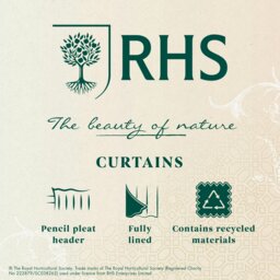 Rackhams Arcadia Floral Soft Touch Recycled Polyester Velour Pencil Pleat Curtains - 66x72 Inch - thumbnail 5