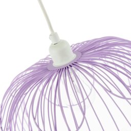 Rackhams Mate Lilac Metal Wire Overlapping Petal Ceiling Pendant Light Shade - thumbnail 4