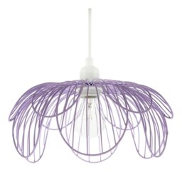 Rackhams Mate Lilac Metal Wire Overlapping Petal Ceiling Pendant Light Shade - thumbnail 1