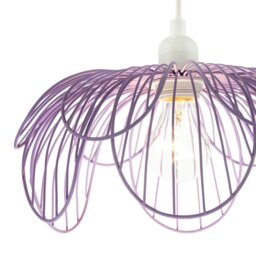 Rackhams Mate Lilac Metal Wire Overlapping Petal Ceiling Pendant Light Shade - thumbnail 3