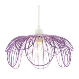 Rackhams Mate Lilac Metal Wire Overlapping Petal Ceiling Pendant Light Shade - thumbnail 2