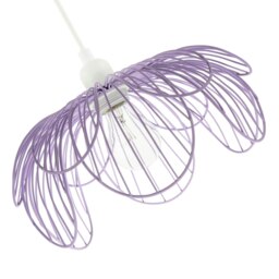 Rackhams Mate Lilac Metal Wire Overlapping Petal Ceiling Pendant Light Shade - thumbnail 5